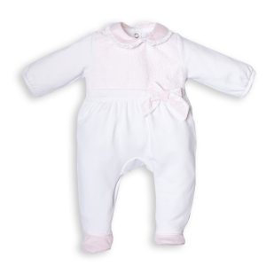 First Rompersuit Couture met Strik - Roze mt 62
